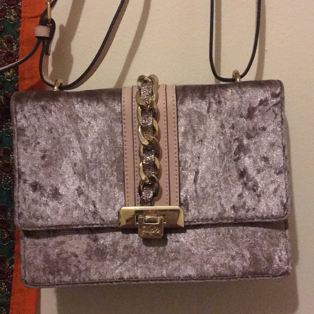 Aldo Velvet Flap Bag